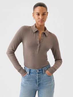 GAP - Women's Taupe Solid Top