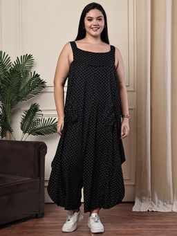 theRebelinme - Chic Black Polka Dot Jumpsuit