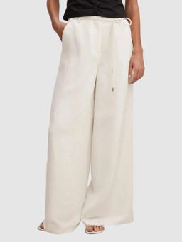Forever New - Myla Wide Off White Leg Pant with Belt