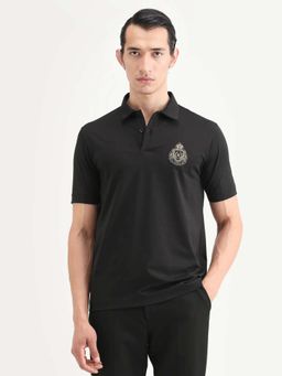 Rare Rabbit - Men's Bage Primary Black Polo T-Shirt
