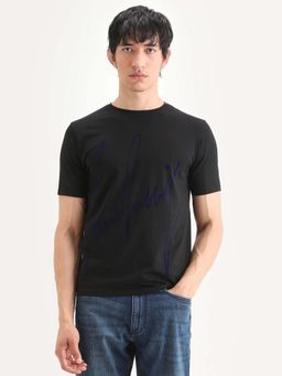Rare Rabbit - Men's Berg-S26 Primary Black T-Shirt