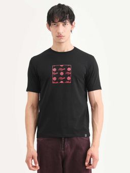 Rare Rabbit - Men's Bette Primary Black T-Shirt