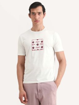 Rare Rabbit - Men's Bette Primary Off White T-Shirt