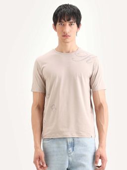 Rare Rabbit - Men's Bex Light Beige T-Shirt