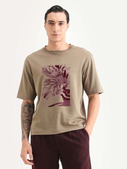 Rare Rabbit - Men's Blend Light Olive T-Shirt