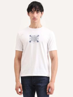 Rare Rabbit - Men's Grap Primary White T-Shirt
