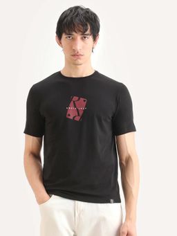 Rare Rabbit - Men's Nord Primary Black T-Shirt