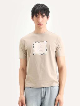 Rare Rabbit - Men's Rent Primary Beige T-Shirt