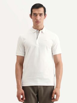 Rare Rabbit - Men's Salis-S26 Primary White Polo T-Shirt
