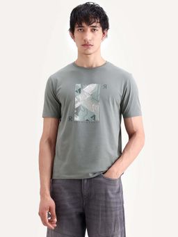 Rare Rabbit - Men's Sea Dusky Olive T-Shirt