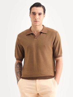 Rare Rabbit - Men's Stir Brown Polo T-Shirt