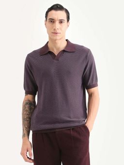 Rare Rabbit - Men's Stir Dark Purple Polo T-Shirt