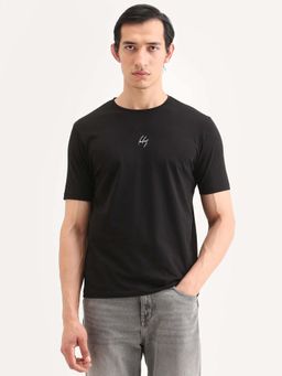 Rare Rabbit - Men's Wan Primary Black T-Shirt