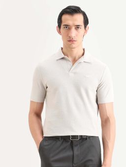 Rare Rabbit - Men's Dusky Beige Polo T-Shirt