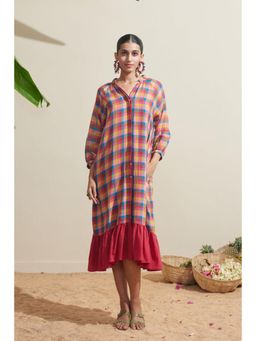 Dressfolk - Madras Mint Multi-Colour Midi Dress