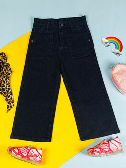 Purple United Kids - Girls Dark Blue Denim Jeans