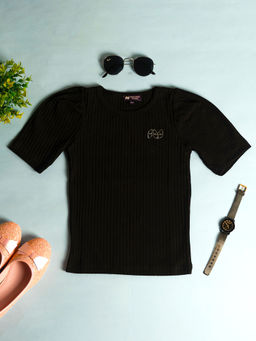 Purple United Kids - Girls Black Top