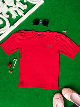 Purple United Kids - Girls Red Top