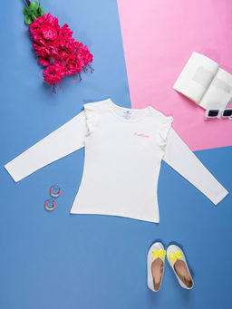 Purple United Kids - Girls White T-Shirt