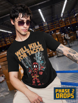 The Souled Store - Official Deadpool: Kill For Tacos T-Shirt