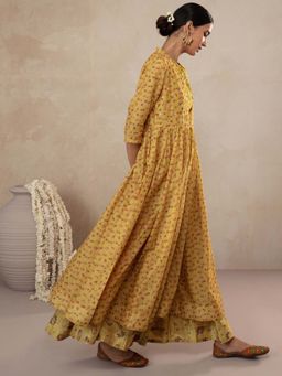 Gajra Gang - Phooljhadi Lime Green Chintz Print Crop Top Jacket Palazzo (Set of 3)