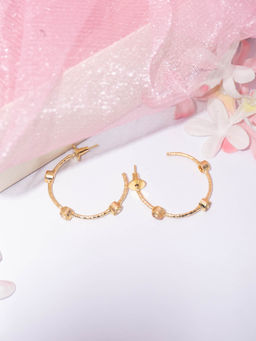 Niscka - 18K Gold-Plated Hydro Green Hoop Earrings