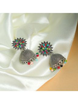VIRAASI - Oxidized Silver Jhumka