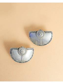 VIRAASI - Silver Oxidised Earrings