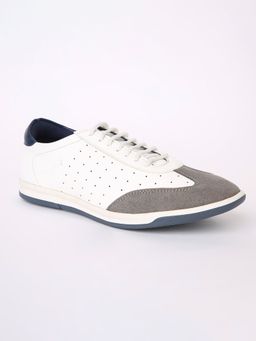 BUCKAROO - White Vegan Leather Sneakers for Men BANDIT