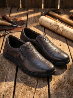 BUCKAROO - Brown Vegan Leather Loafers for Men ALONSO