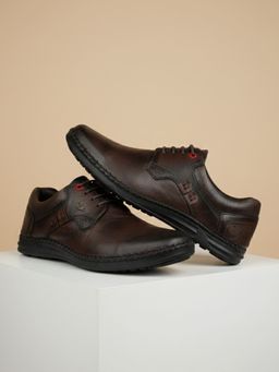 BUCKAROO - Men Brown Vegan Leather Derbies CESAR