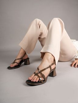 Drop Bold - Women Brown Block Heels