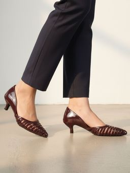 ELLE - Women Maroon Kitten Heels