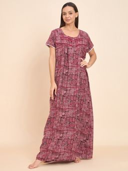 Sweet Dreams - Women Printed Full Length Nightdress