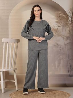 Zelena - Women Full Sleeves Cotton Maternity Feeding Top and Trouser (Set of 2)