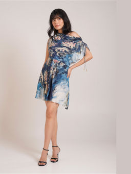 Advait - Nuri Ruched Multi Colored A Line Mini Dress