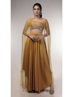 DIVYA SAMAL - One Love Yellow Blouse With Skirt And Cape