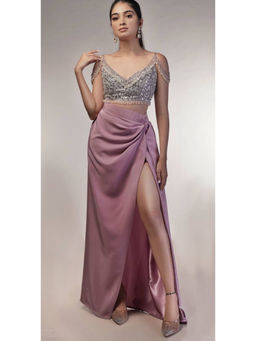 DIVYA SAMAL - Wrap Lavender Skirt With Blouse