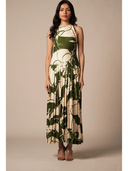 Advait - Kaee Halter Multi Colored Maxi A Line Dress