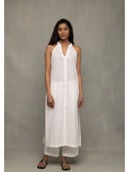 Sutra Art of Clothing - White Slub Cotton Co-Ord Set