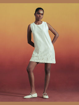 TRISARA - Ivory Pearl A Line Mini Dress