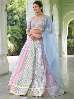 Lavanya The Label - Multishade Lehenga and Blouse with Dupatta