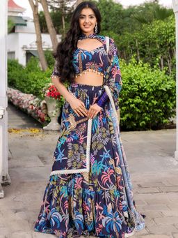 Lavanya The Label - Multi-Color Printed Lehenga and Blouse with Dupatta