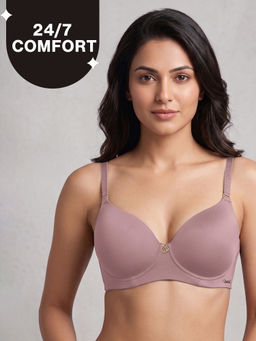 Nykd by Nykaa - Ultimate 24/7 Multiway Luxe 3/4th Coverage Padded Non Wired T-Shirt Bra NYB459 Lavender