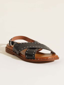 Peach Flores - Marieta Leather Sandals
