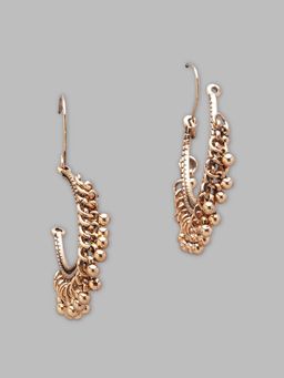 Globus - Gold Plated Geometric Hoop Earring-3619549001