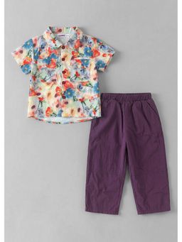 Hopscotch - Multi-Color Floral Printed Shirt And Pant