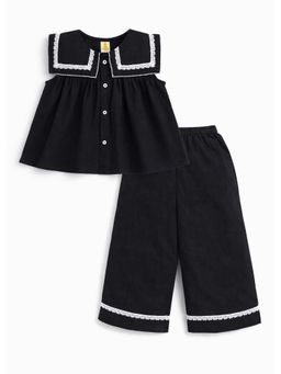 Hopscotch - Black Lace Trim Co-Ord Set
