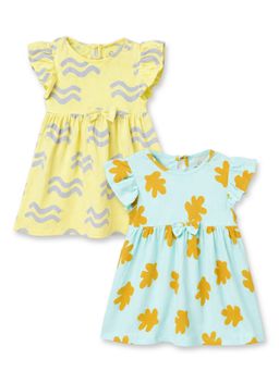 The Boo Boo Club - Multi-Color Pure Cotton Printed Baby Girl Dresses (Pack Of 2)