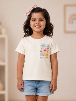 Kidbea - Premium Blossom Bamboo Graphic T-Shirt For Girls